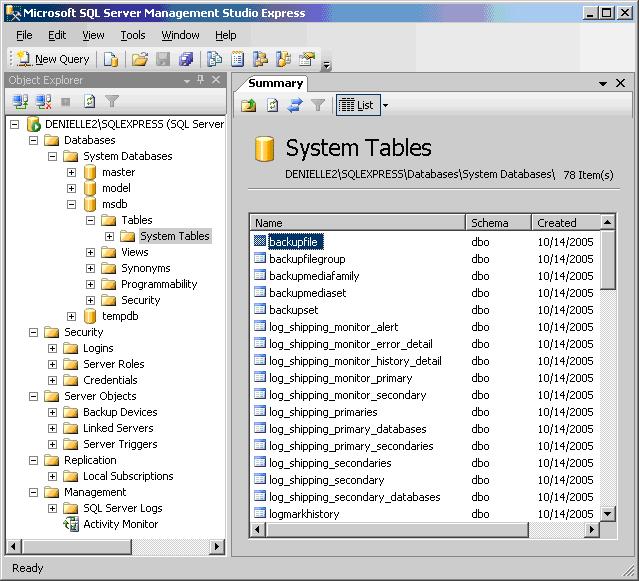 sql server interface