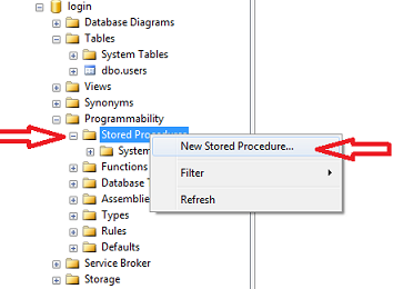 البروسيجرز Stored Procedures with ASP.NET