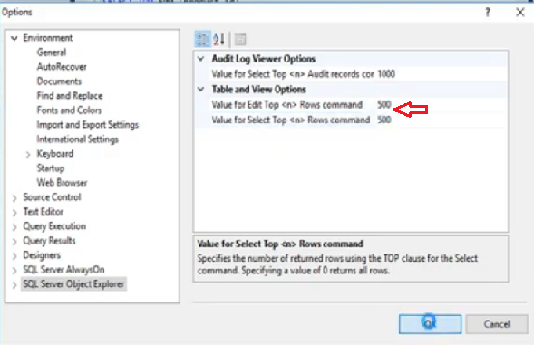 Sql server Design,select , edit top