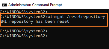 REBUILDING THE WMI REPOSITORY